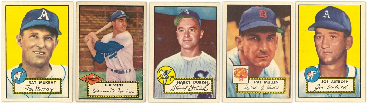 1952 Topps Collection (16 Different) Including Spahn and Snider